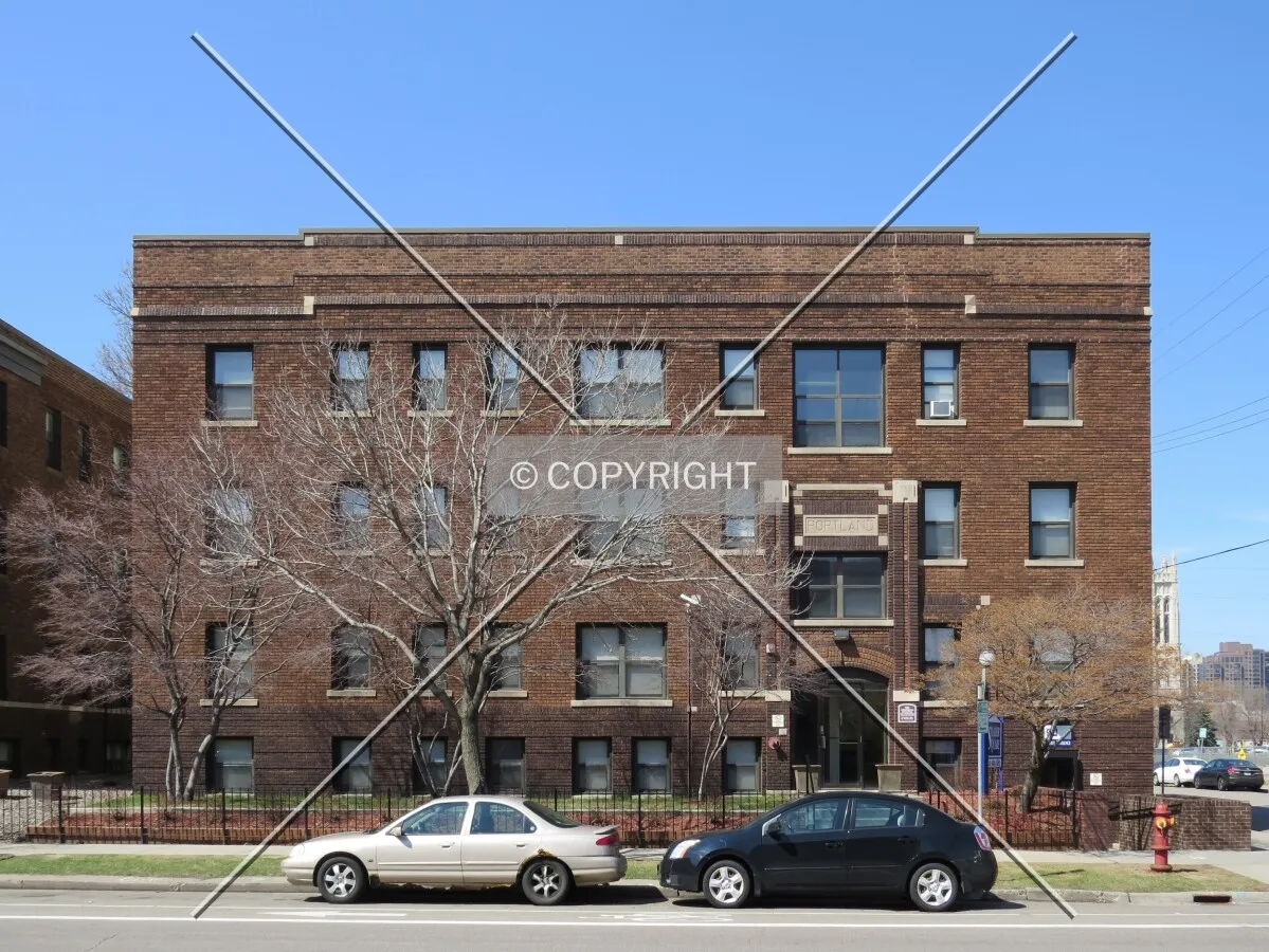 View to the west across Portland Avenue