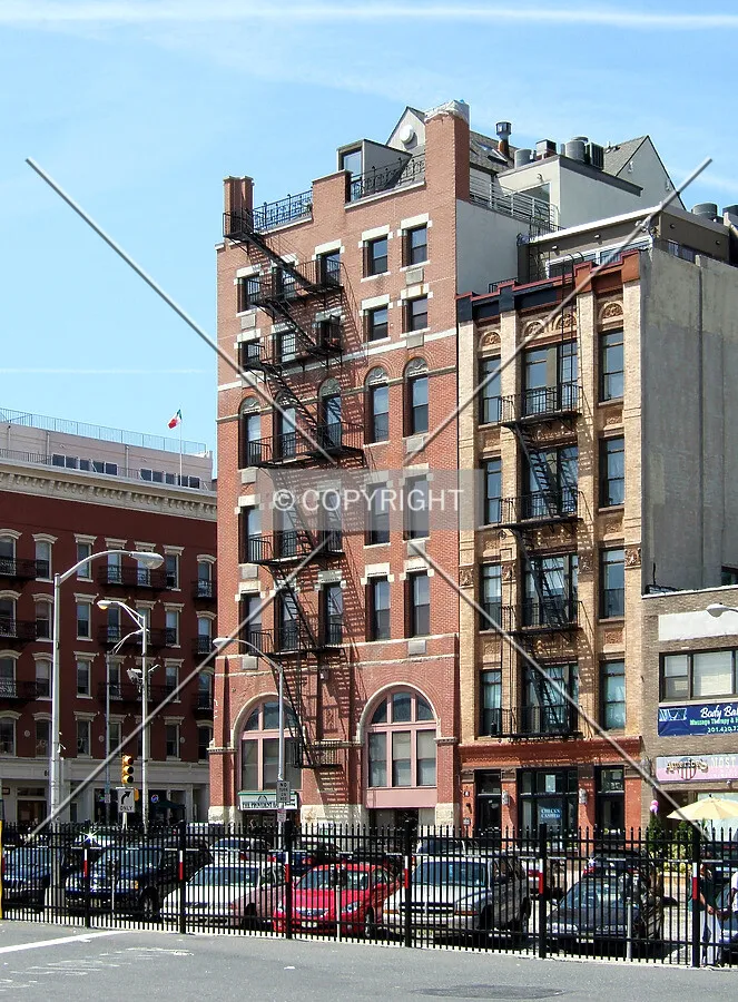 View from the southeast across Hudson Place