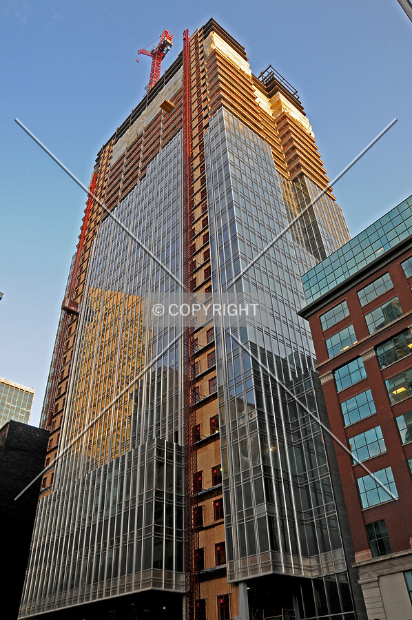 Looking up from Wells Street