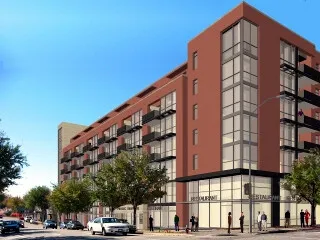 View from the northeast at McDowell and Davie streets