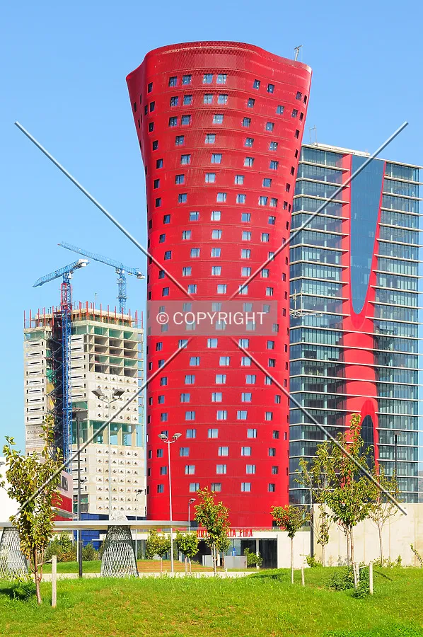 Seen with other building in the background