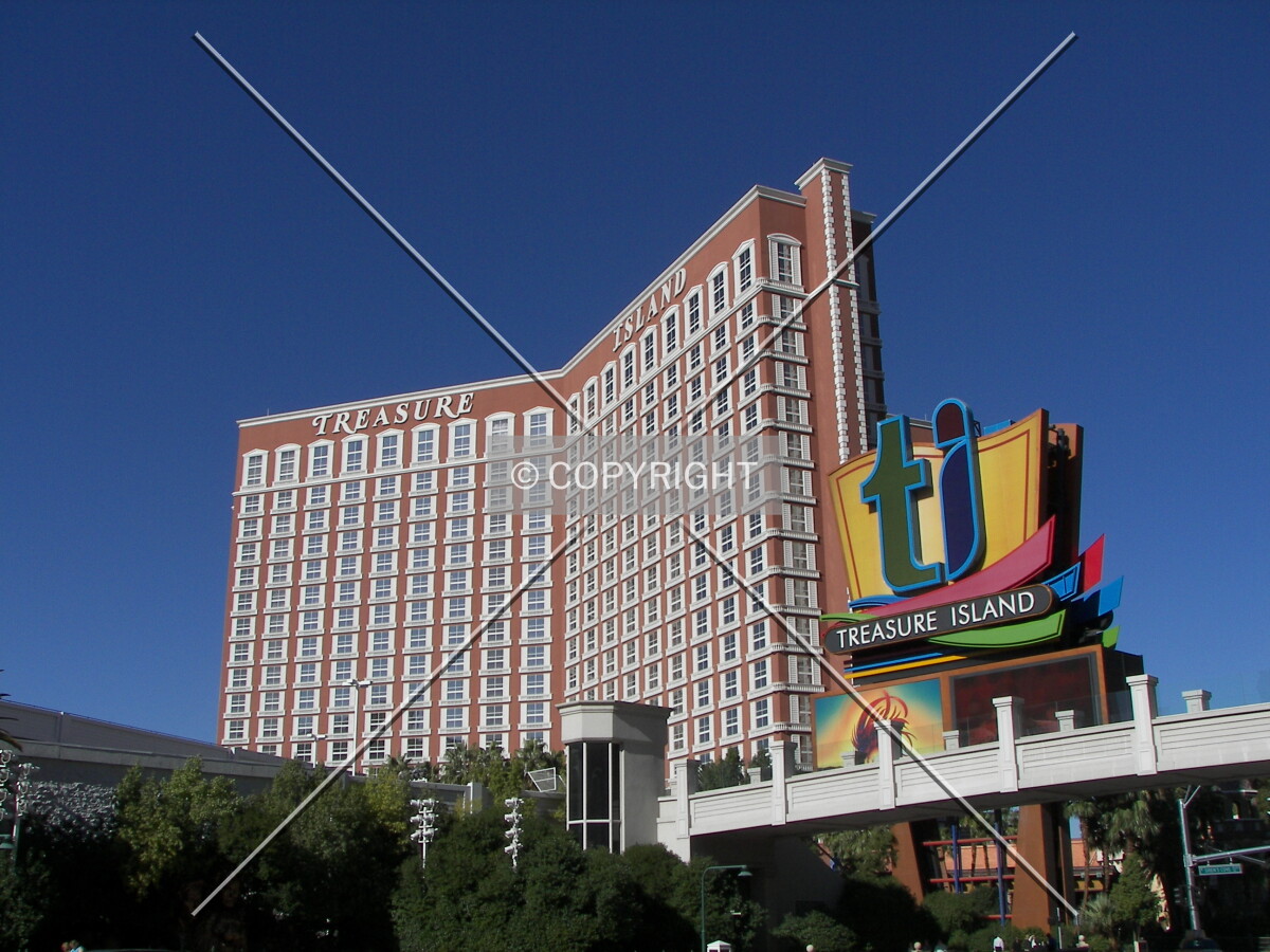 View from the southeast on the Strip
