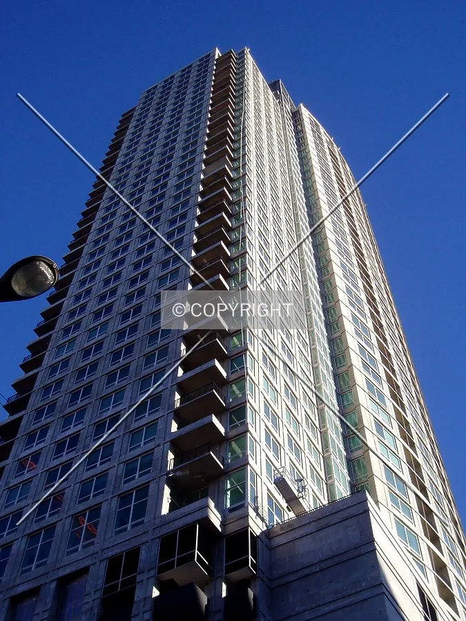 Looking up the northwest corner