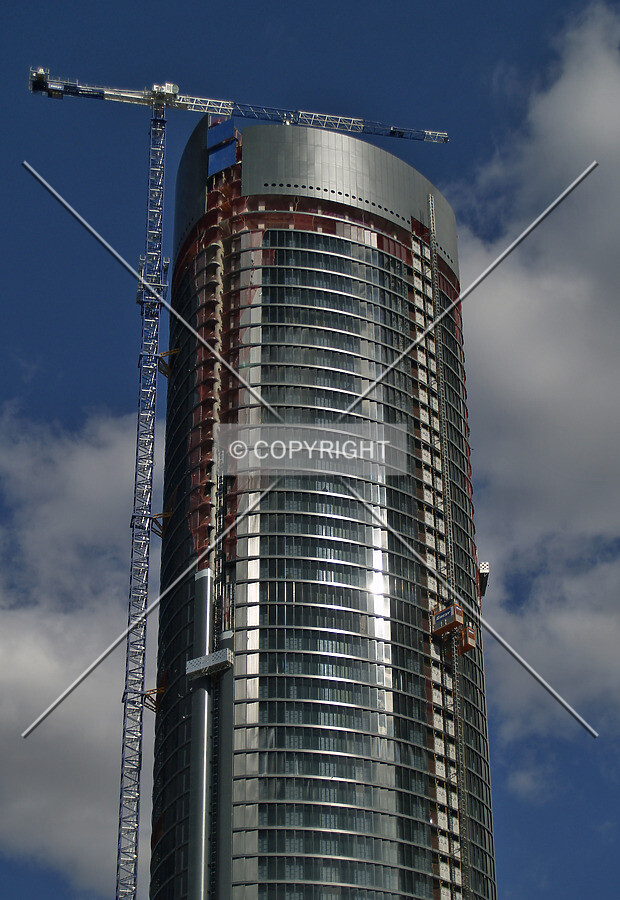 Looking up from the northwest