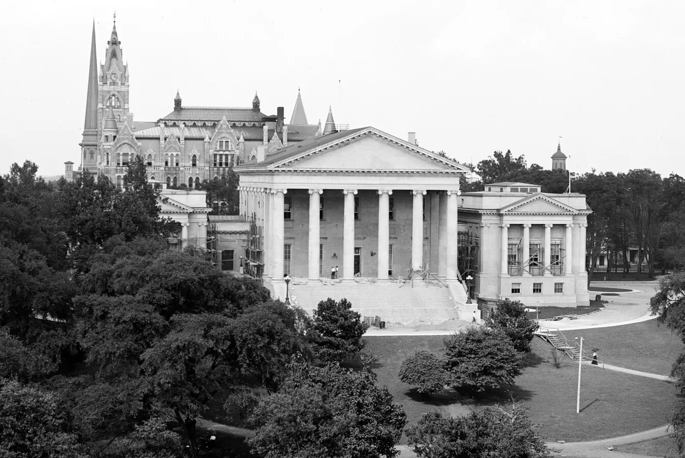 Vintage view from the southwest after addition of wings