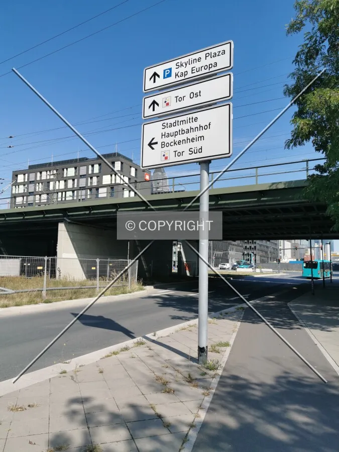 A sign providing directions