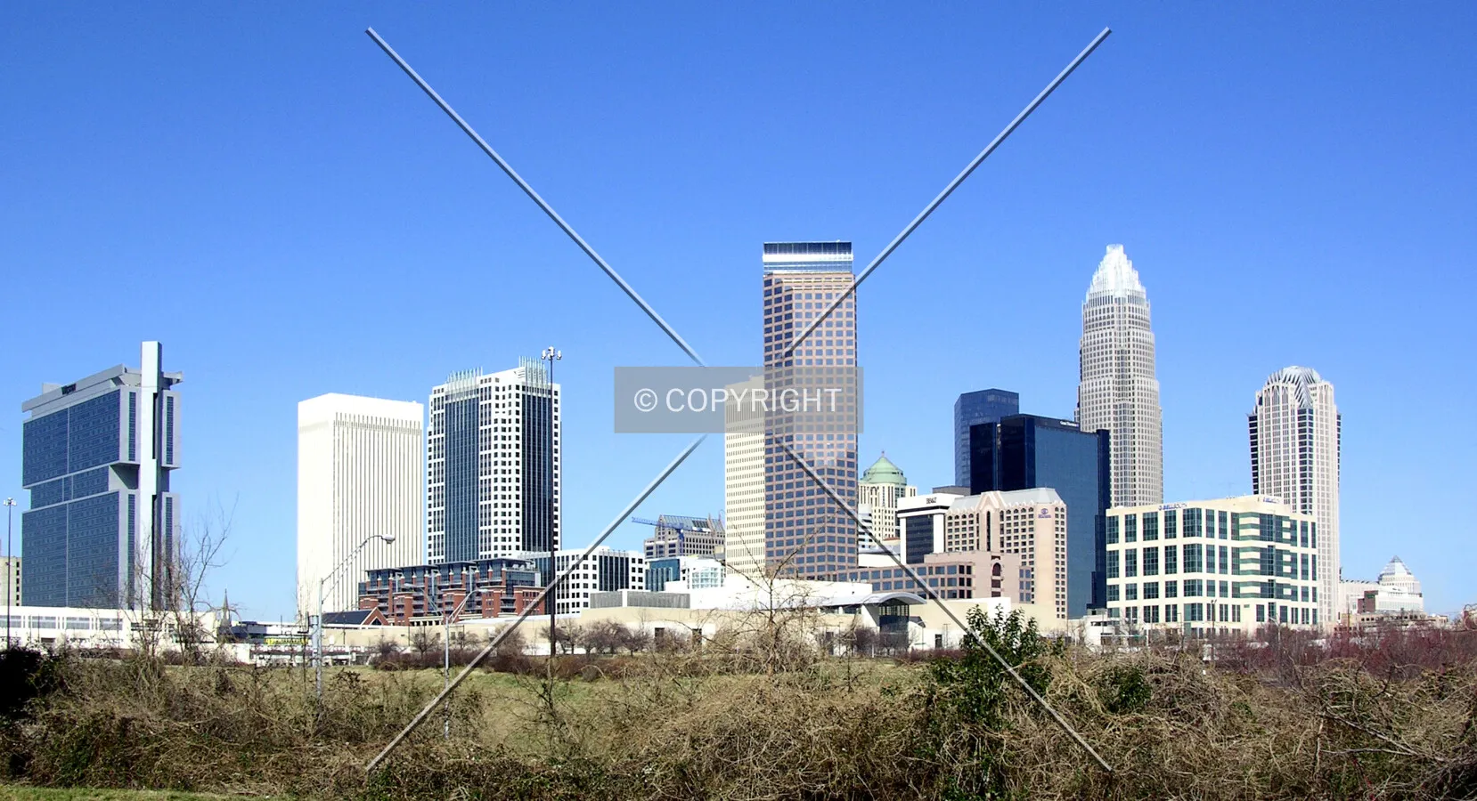 Skyline from the southeast along Euclid Street
