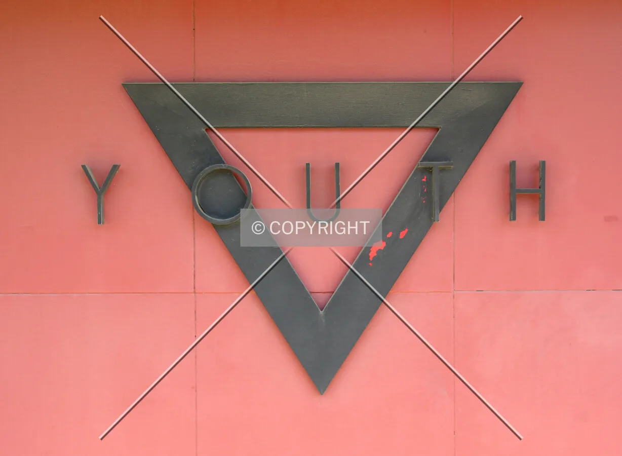 Vintage youth signage on the southern side