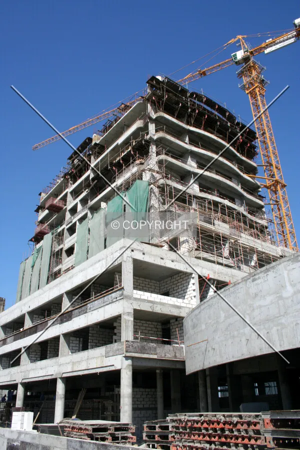 Looking up from the base