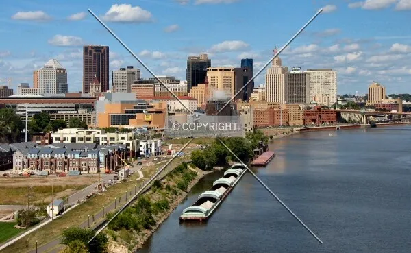 View downriver from the High Bridge, Upper Landing in foreground