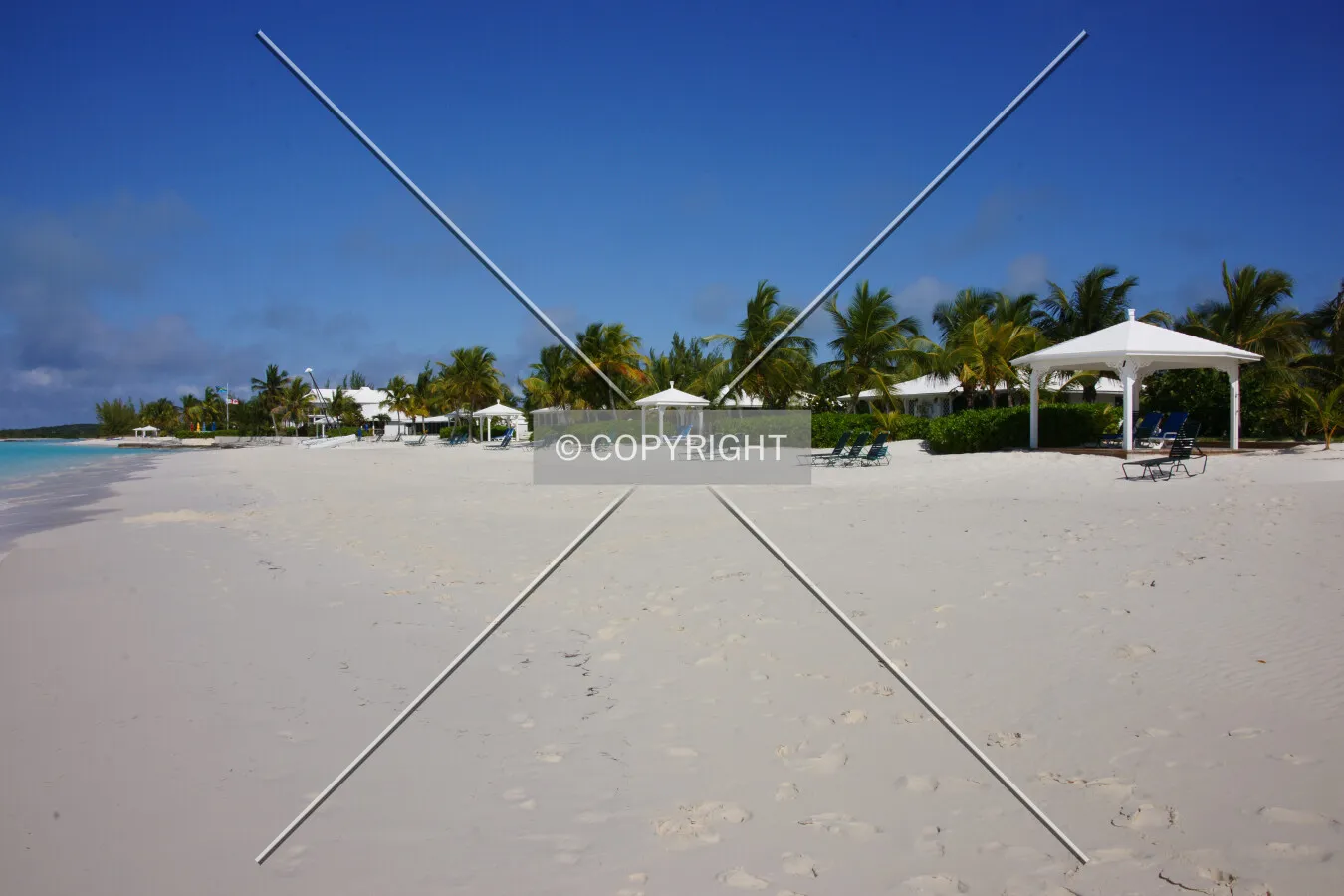 beach pavilion on the Bahamas