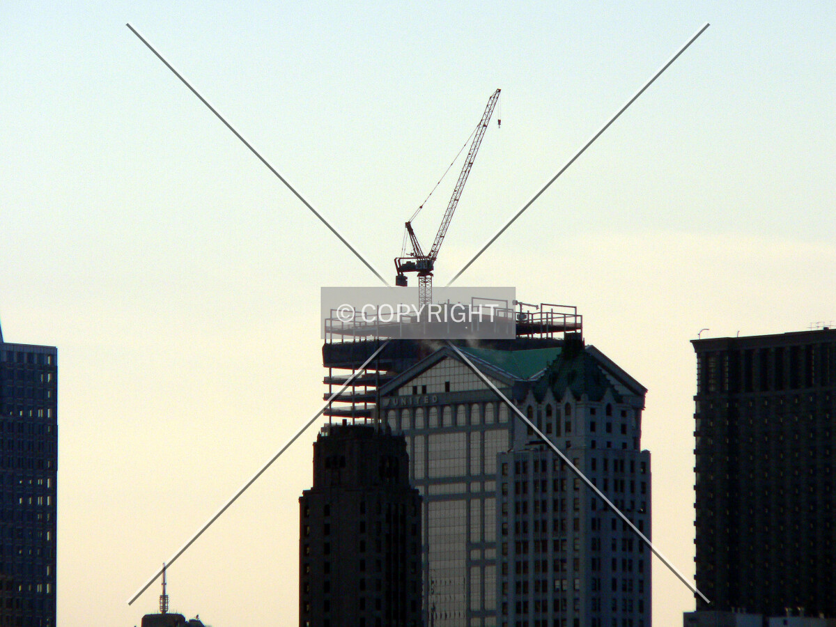 Poking up beyond 77 West Wacker as seen from Lake Michigan