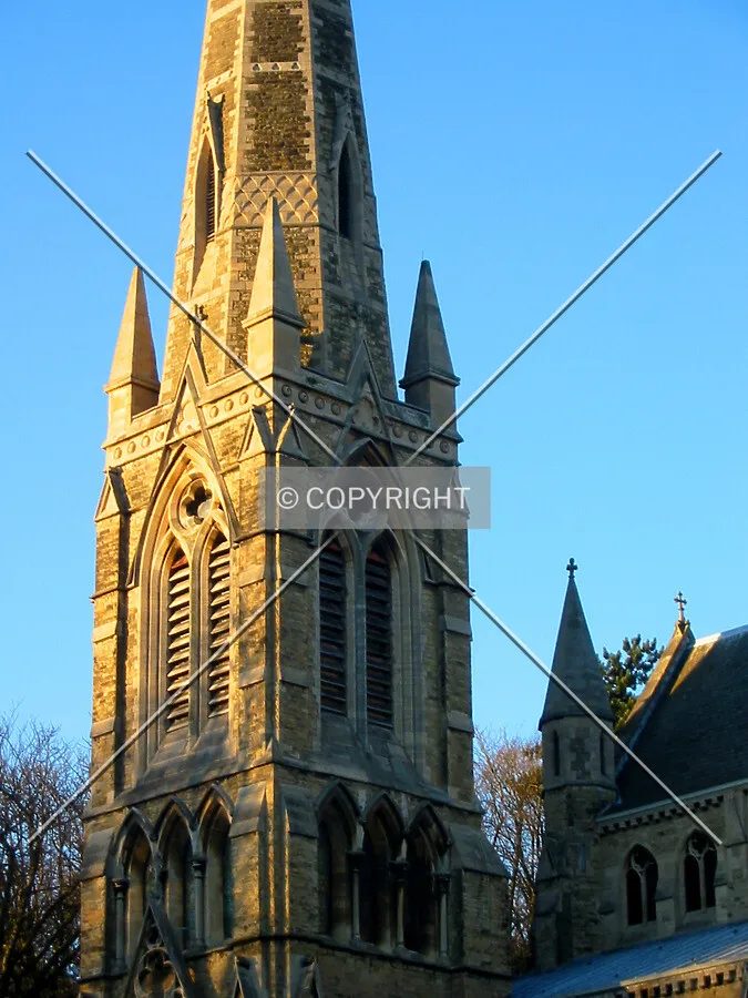 The base of the detached spire