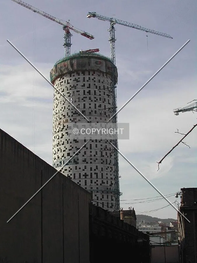 View beyond some old factories