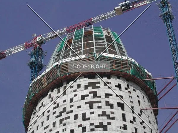 View of the top of the building