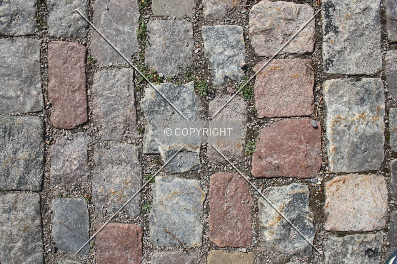 Bigger cobblestone pavement
