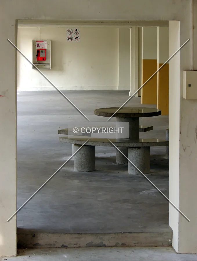 Typical common area (void deck) throughout the complex