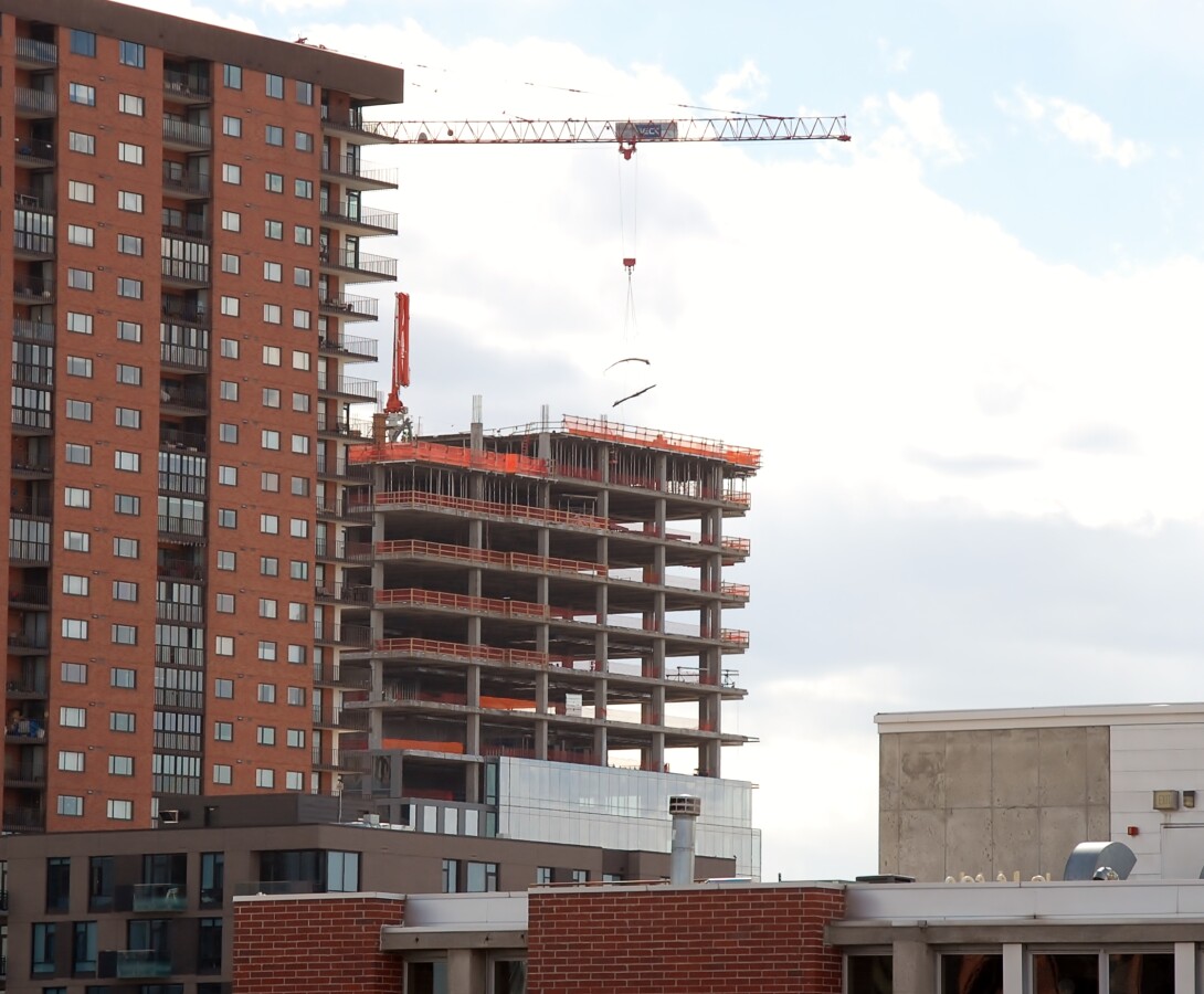Distant view across Lower Downtown