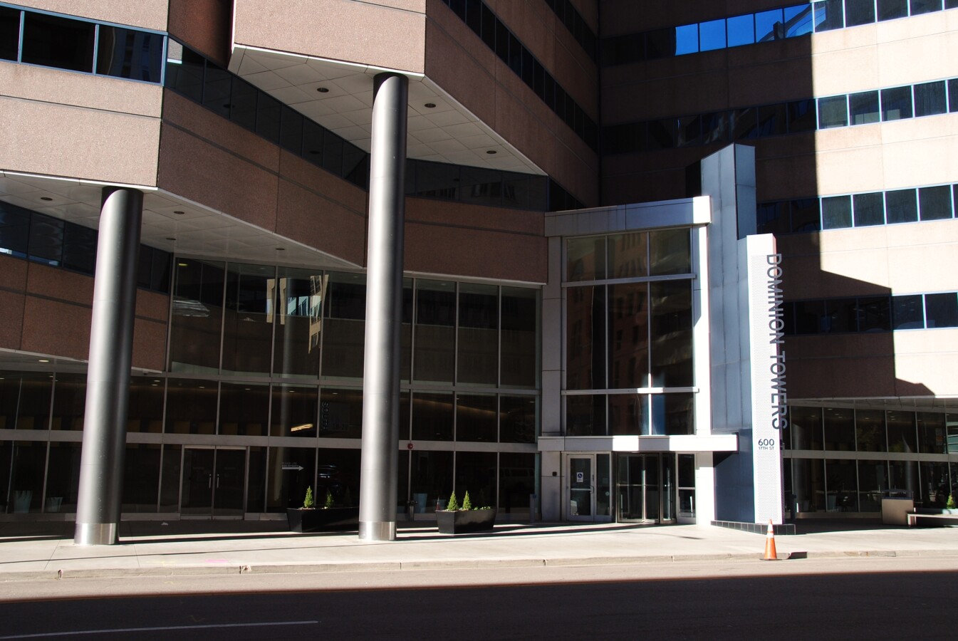 View of the main entrance to the north