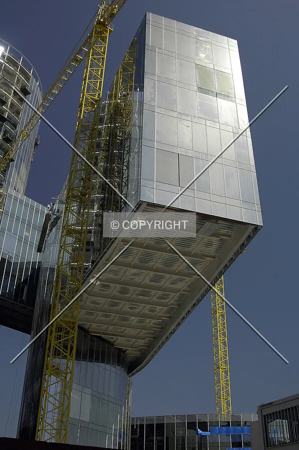 Looking up at the underside the projection
