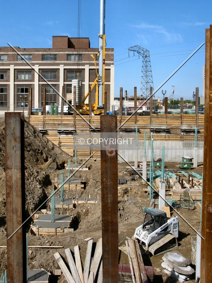 View to the west across the center of the pit