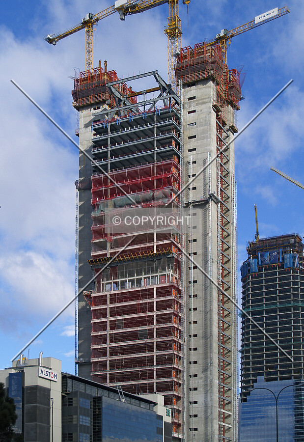 As seen from Paseo de la Castellana