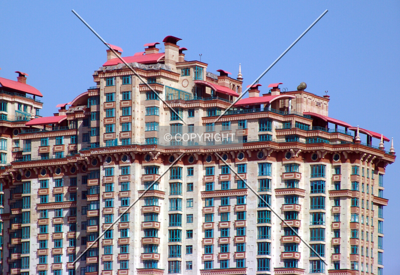 The upper floors as seen from the west