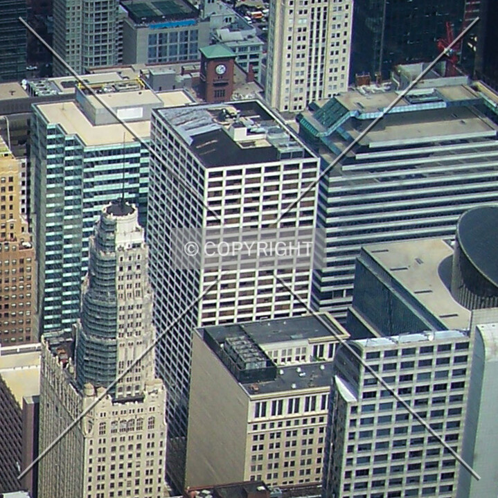 From the Willis Tower observation deck to the southwest; August 29, 2008