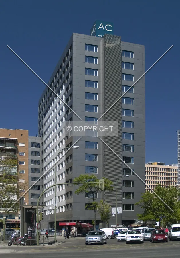 View from across Paseo de la Castellana