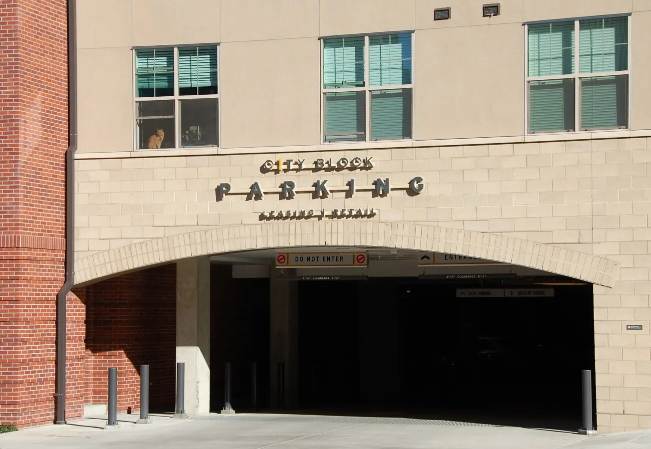 Parking entrance