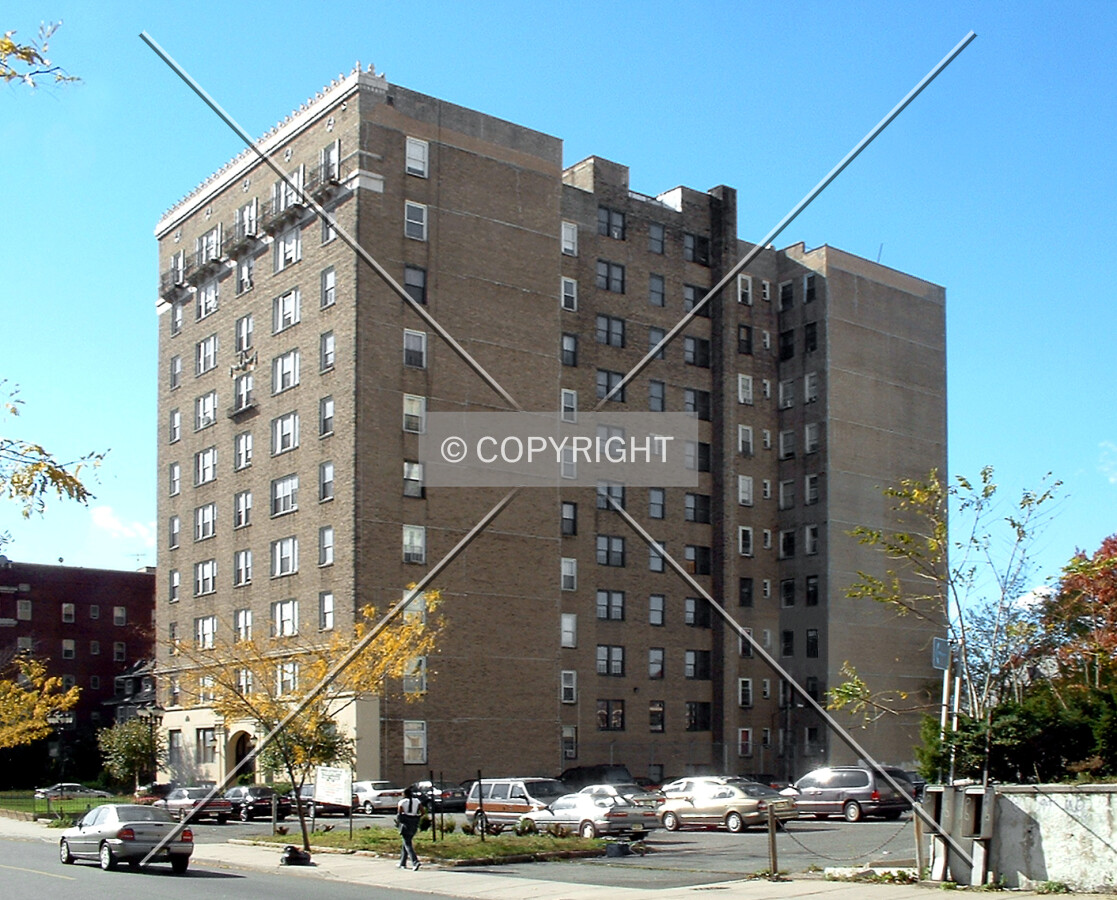 View from the northeast across South Harrison Street