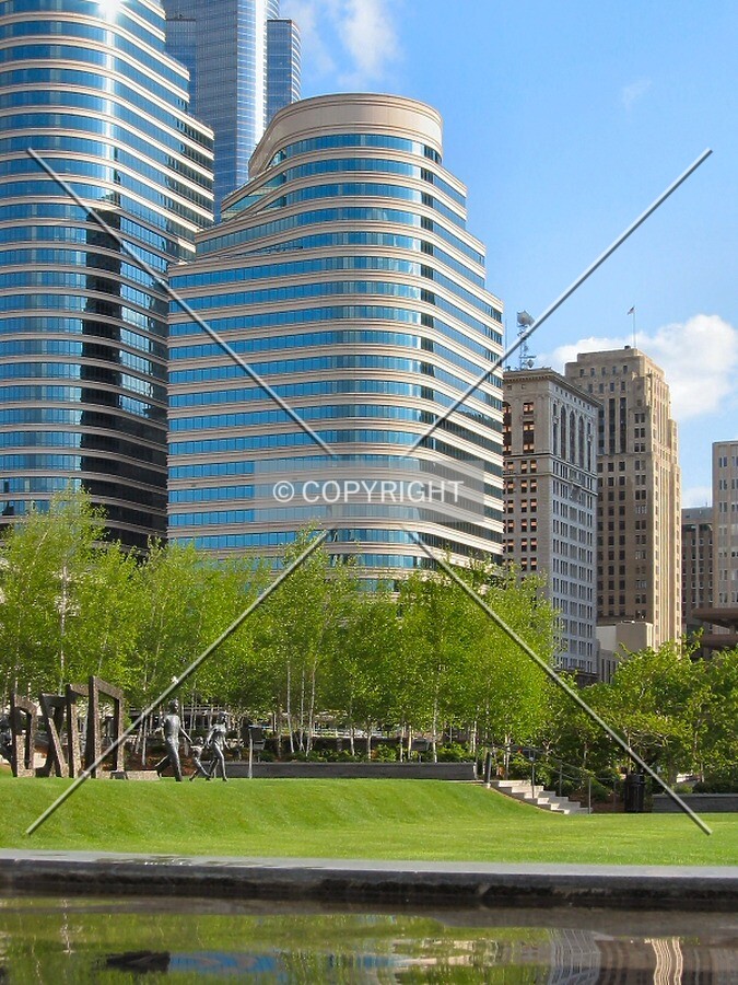 View to the south from the Bloch Cancer Survivors Park