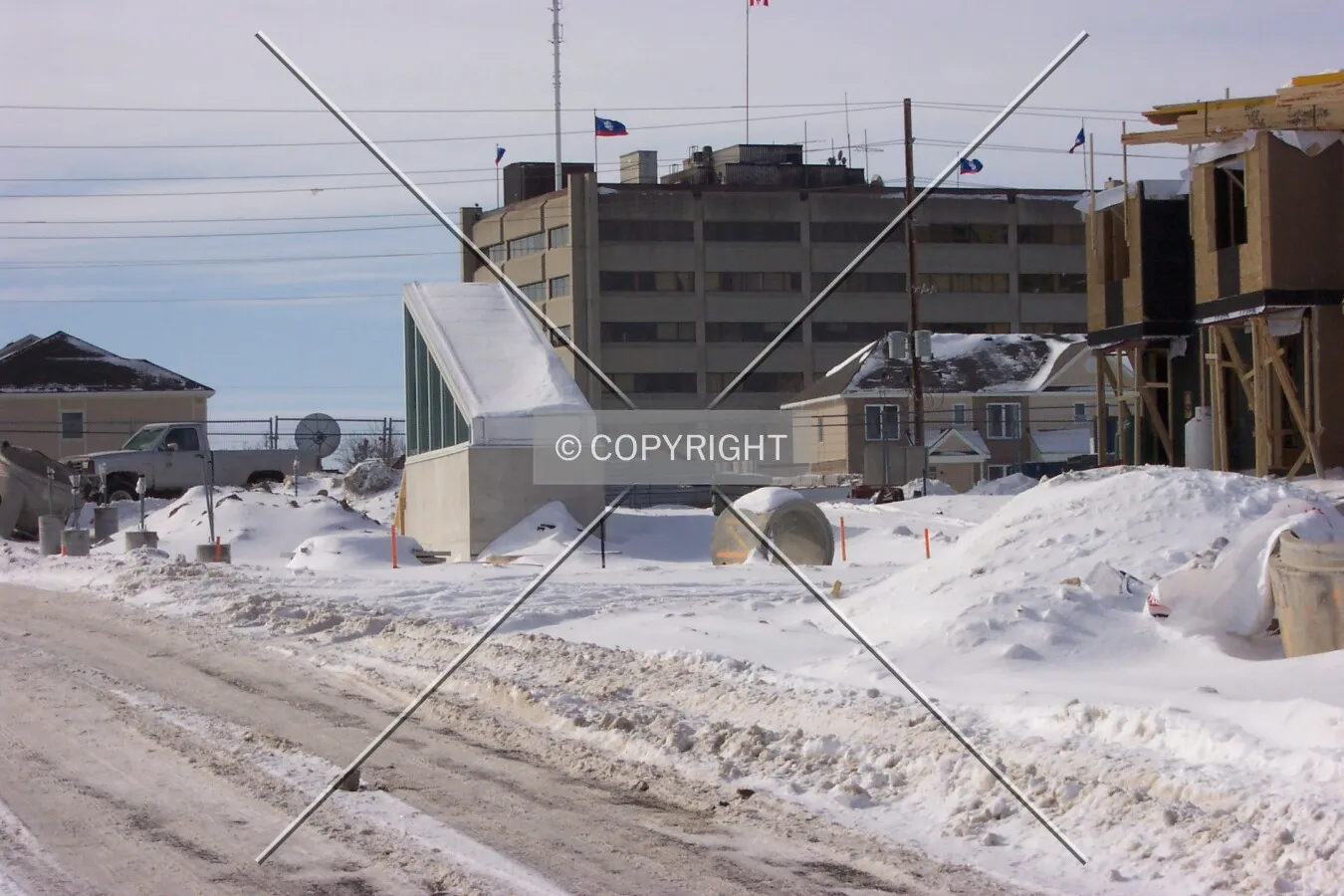 Entrance to the underground parking garage