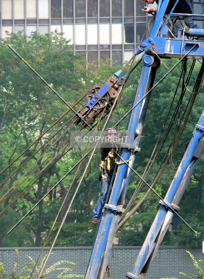 Working in the slurry crane