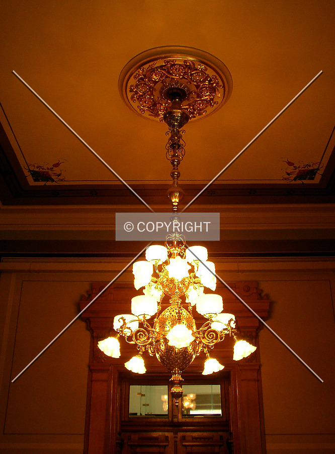 Chandelier in the east lobby