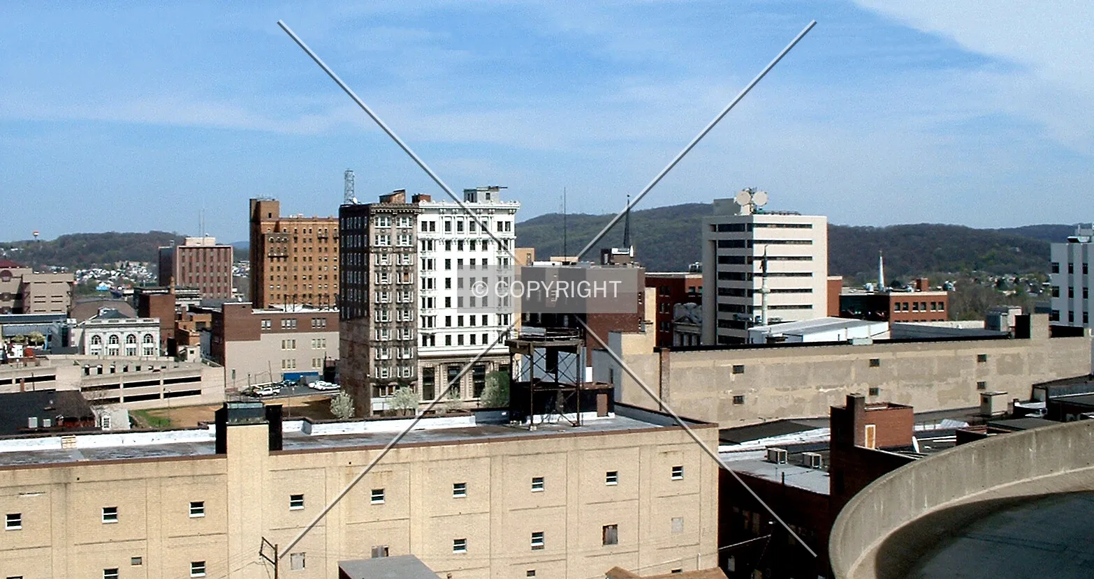 View from the west toward Center Square