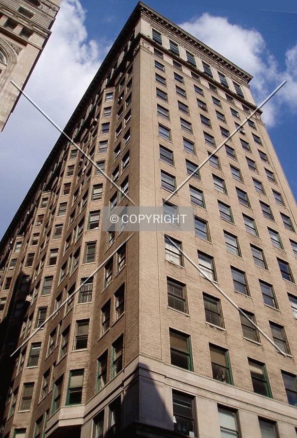 The eastern and southern facades from Walnut Street
