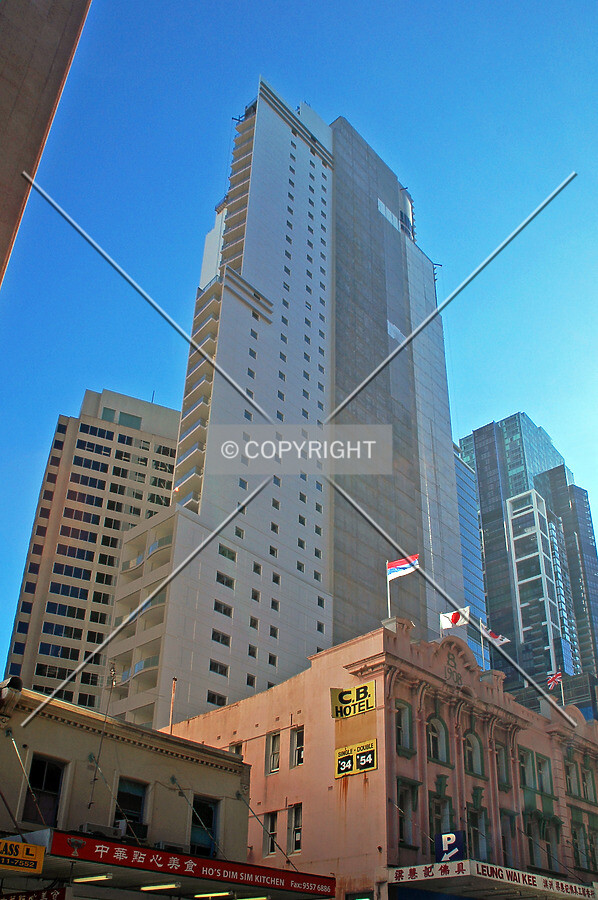 Looking up from Pitt Street