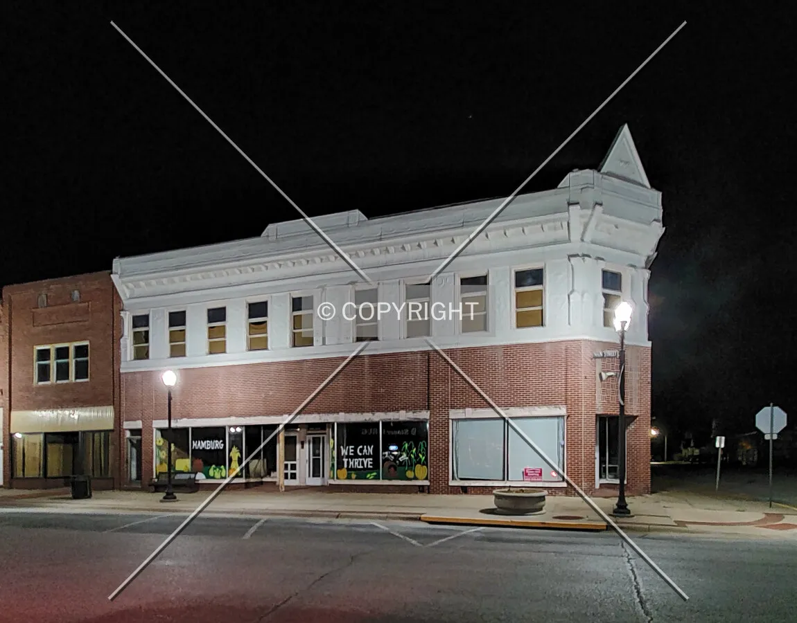 southwest view at night; April 22, 2020