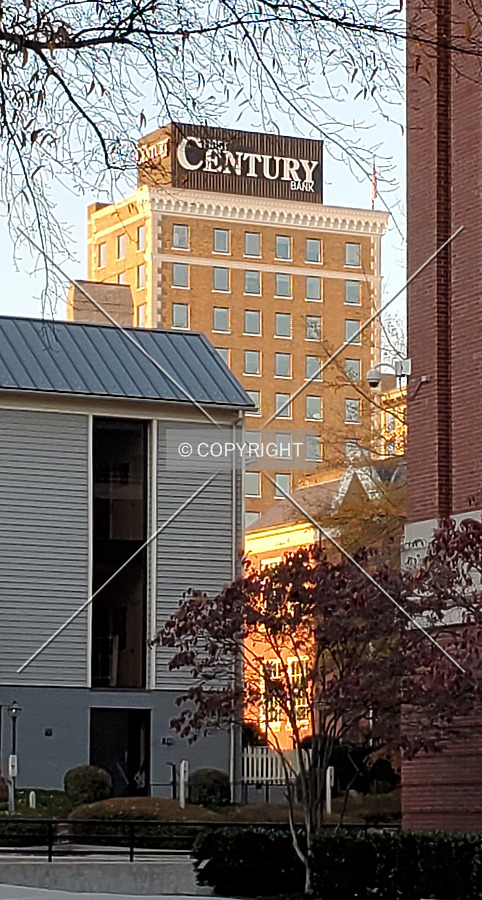 Distant view from the southwest; December 5, 2020