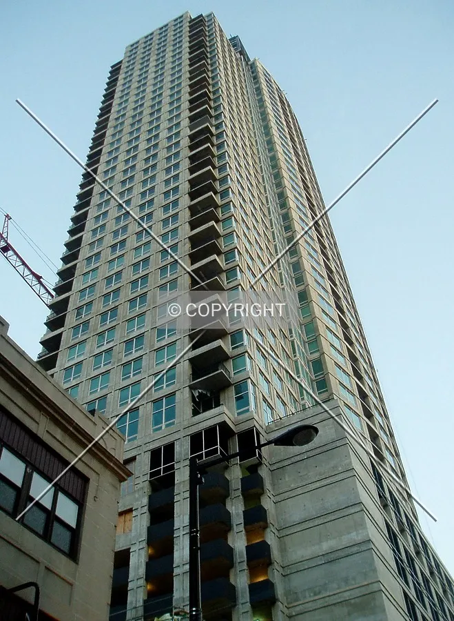 Looking up the northwest corner