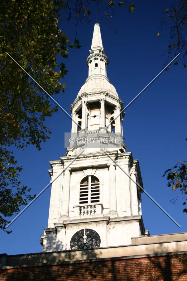View of the tower and spire