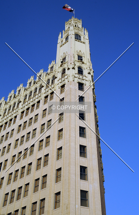 Looking up from the west