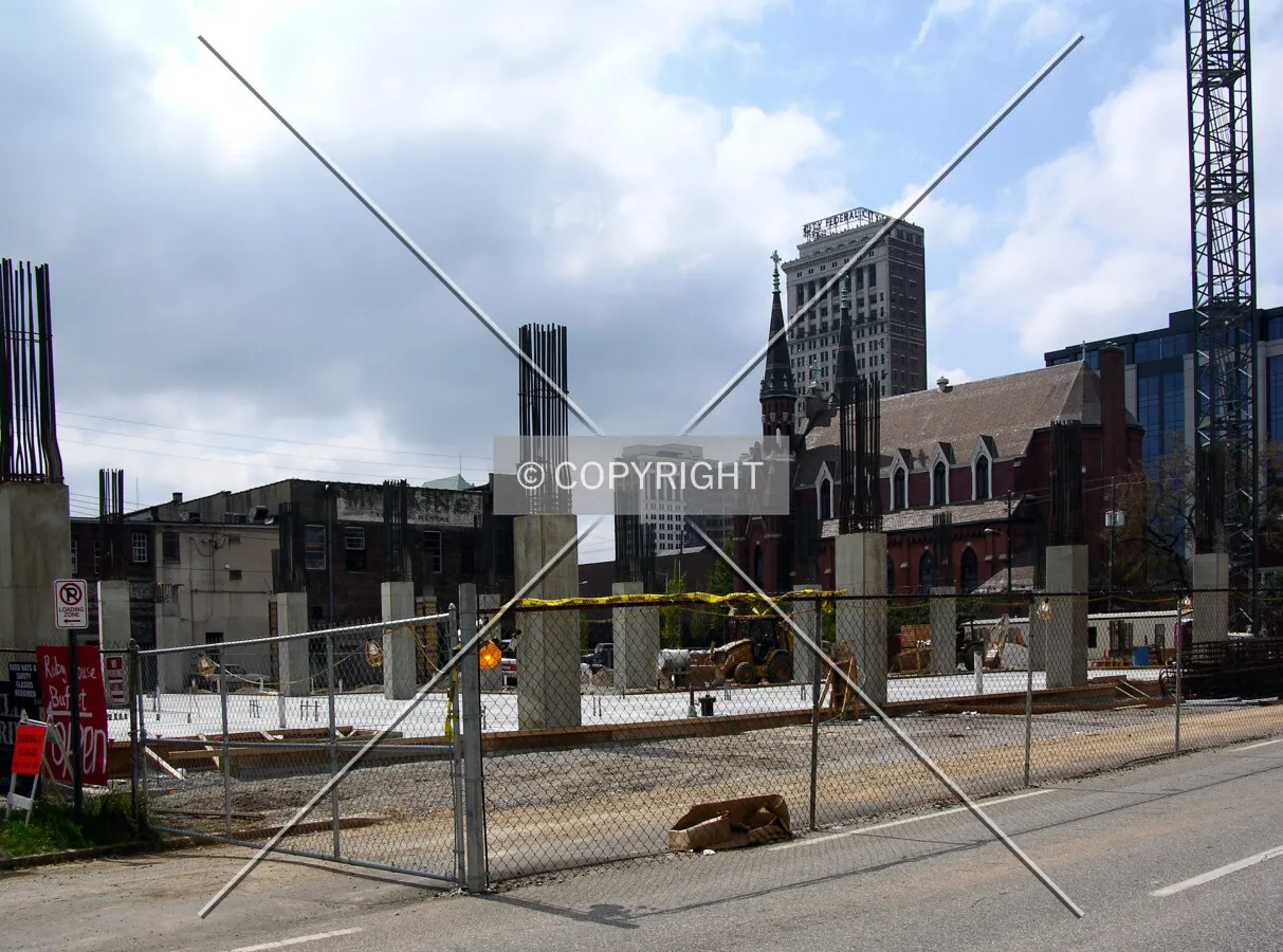 From the northeast along 4th Avenue North