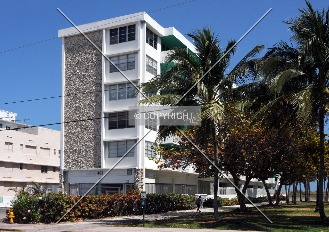 View from the southwest across Ocean Drive