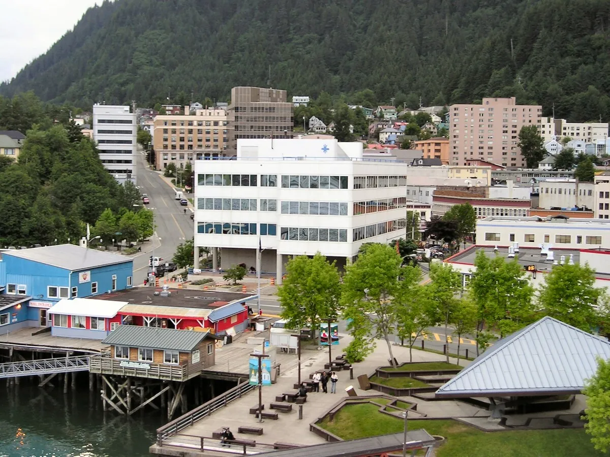 Central Juneau looking north along Main Street