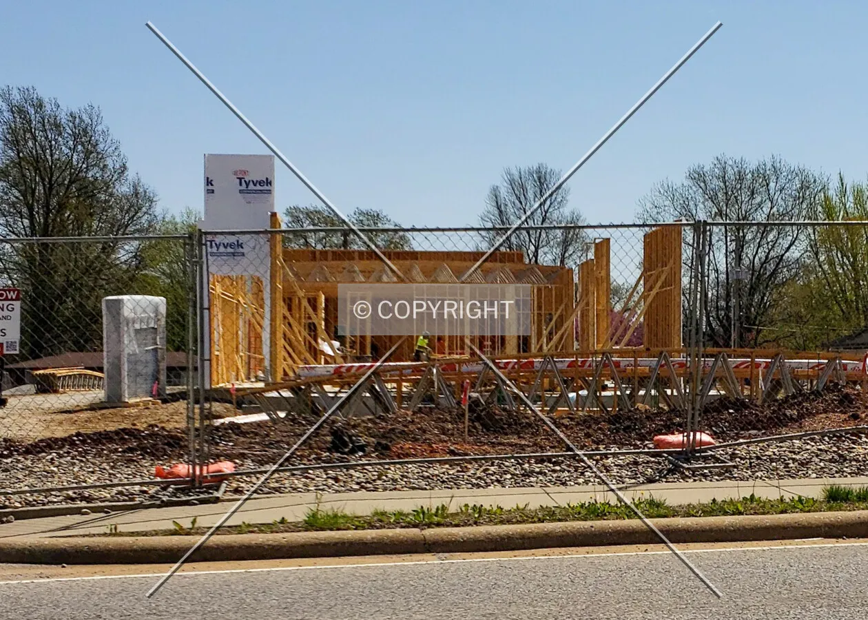 From the west during construction; April 30, 2018