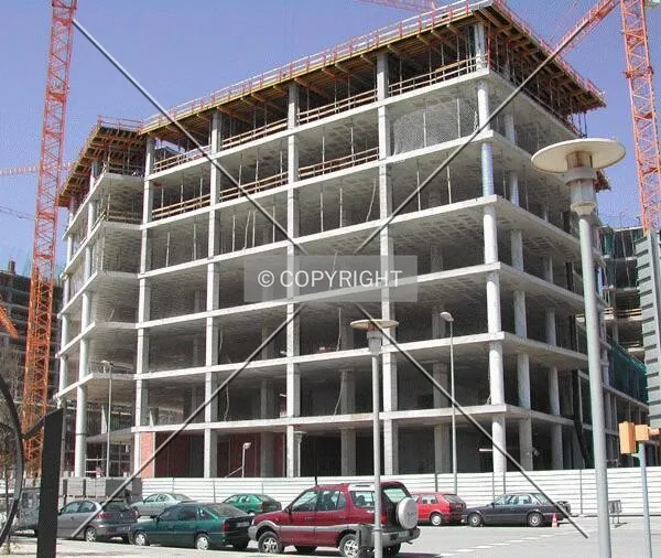 View of the building's structure from the south