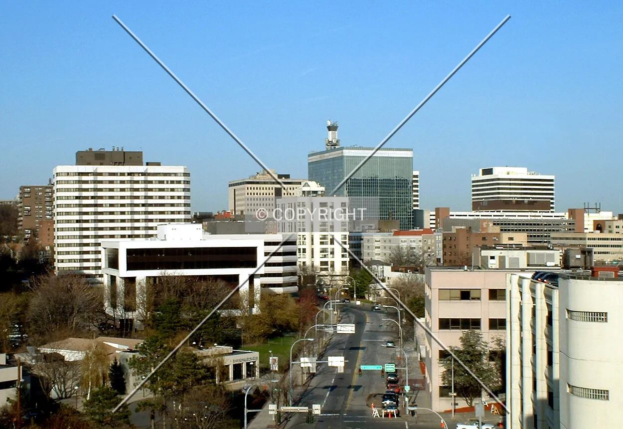 View from the west along Hamilton Avenue