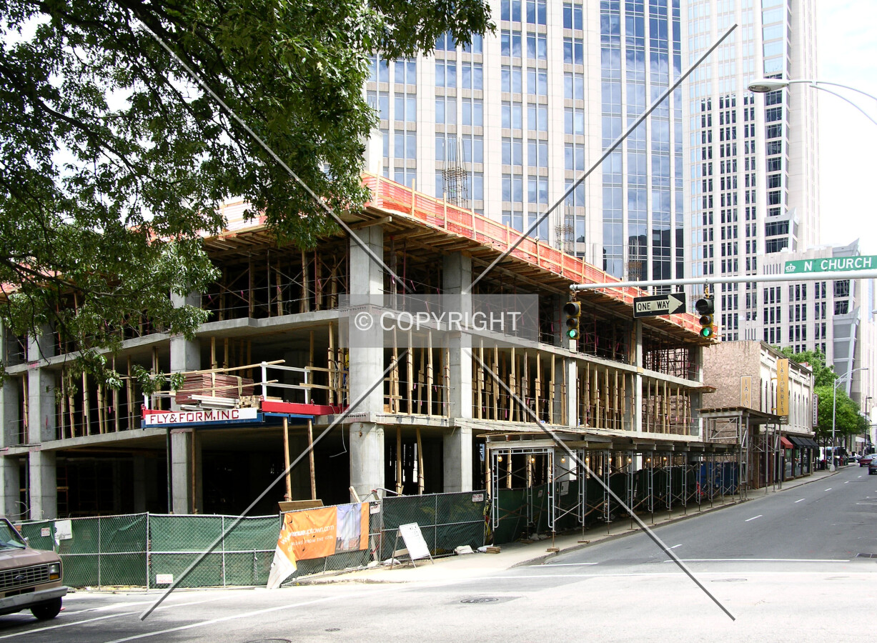 Looking northeast from West 5th Street